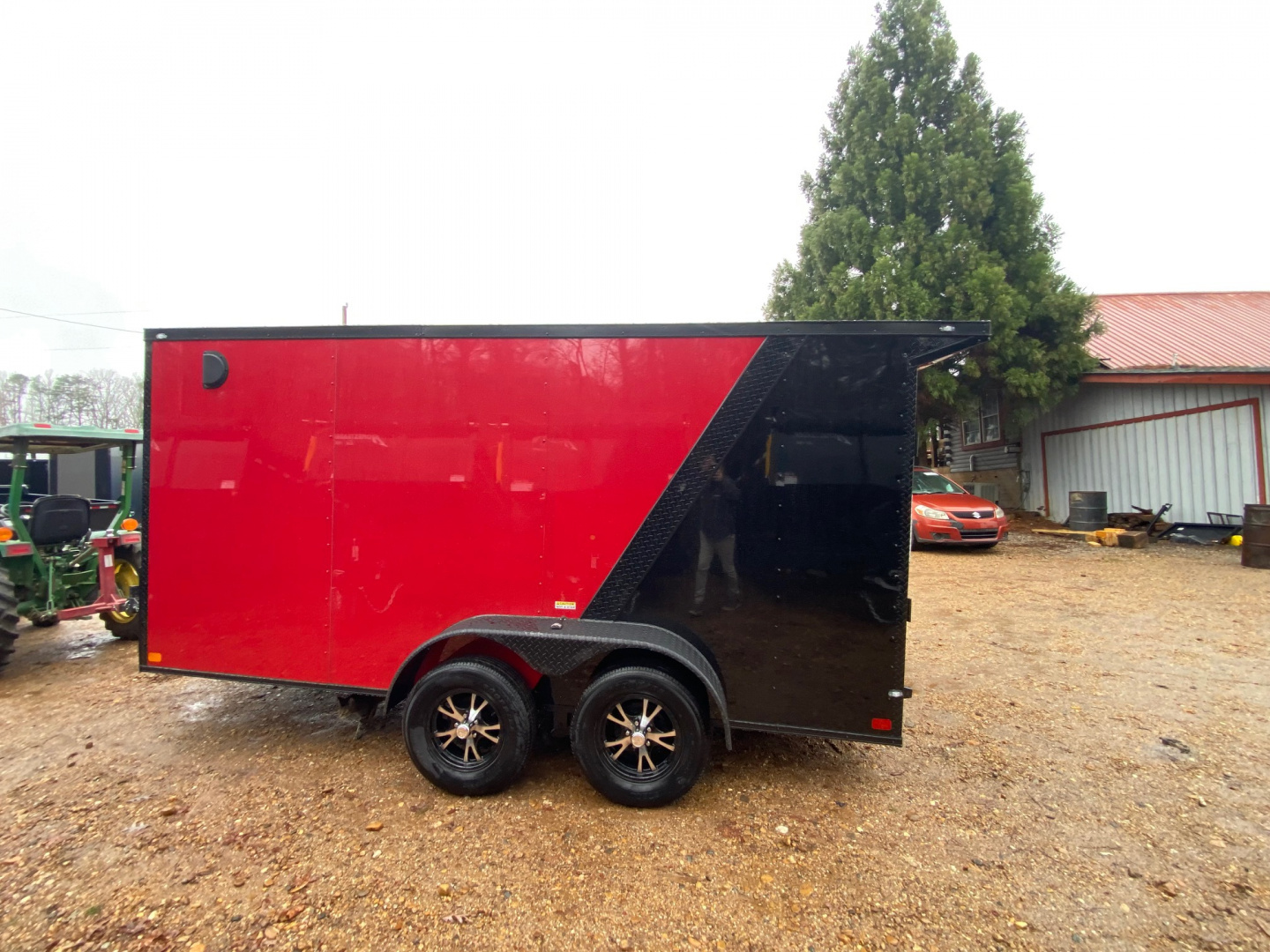 New 2026 Choice Cargo 7X14TA BLK-RED Cargo / Enclosed Trailer