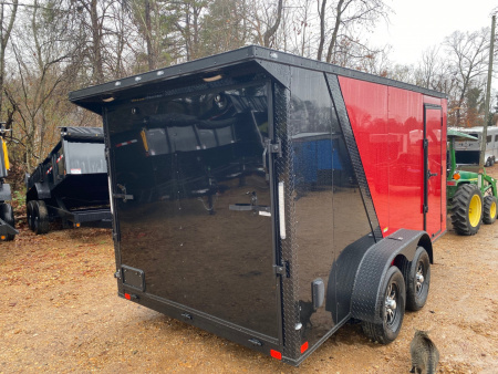 New 2026 Choice Cargo 7X14TA BLK-RED Cargo / Enclosed Trailer