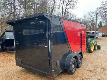 New 2026 Choice Cargo 7X14TA BLK-RED Cargo / Enclosed Trailer
