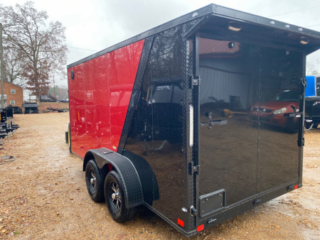 New 2026 Choice Cargo 7X14TA BLK-RED Cargo / Enclosed Trailer