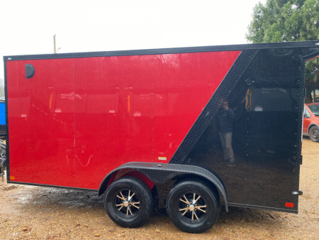 New 2026 Choice Cargo 7X14TA BLK-RED Cargo / Enclosed Trailer