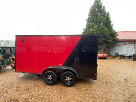 New 2026 Choice Cargo 7X14TA BLK-RED Cargo / Enclosed Trailer