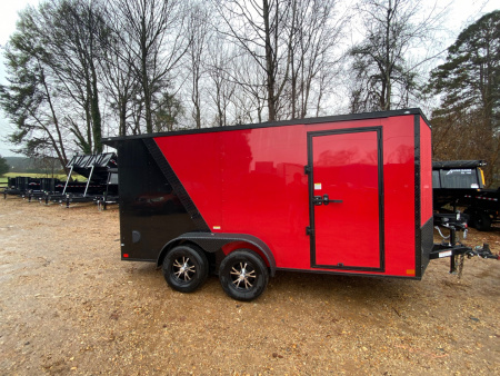 New 2026 Choice Cargo 7X14TA BLK-RED Cargo / Enclosed Trailer