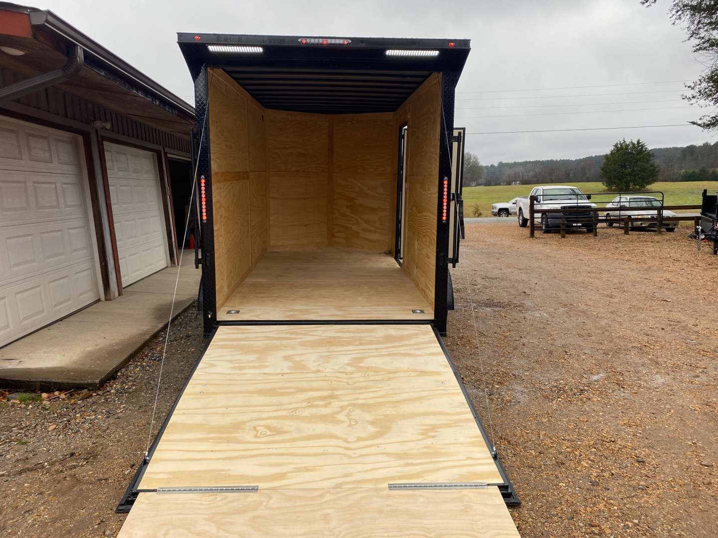 New 2026 Diamond Cargo 7x14ta char-red-blkout Cargo / Enclosed Trailer