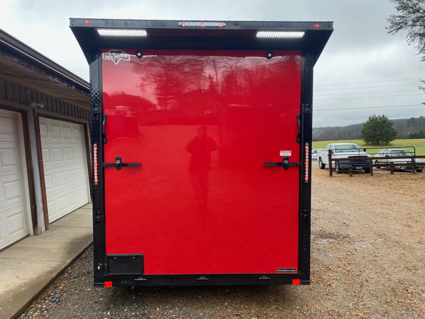 New 2026 Diamond Cargo 7x14ta char-red-blkout Cargo / Enclosed Trailer