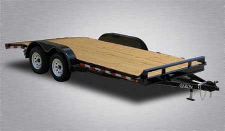 New Quality Pro Grade Wood Deck Car Hauler 20' - 9.9K GVWR - Spare Mount