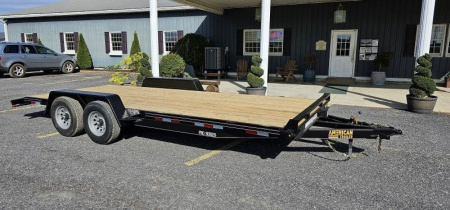 New Quality Pro Grade Wood Deck Car Hauler 20' - 9.9K GVWR - Spare Mount
