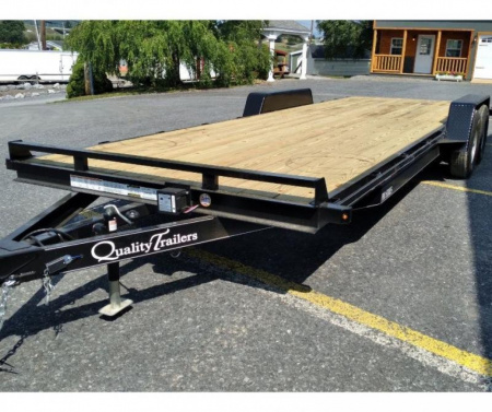 New Quality Pro Grade Wood Deck Car Hauler 20' - 9.9K GVWR - Spare Mount