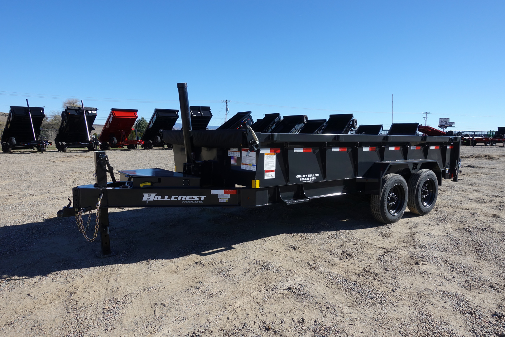 New 2026 Hillcrest Trailers 7'x16'x2' 17,500k GVWR Dump Trailer