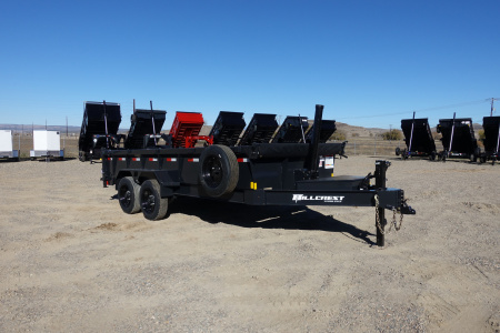 New 2026 Hillcrest Trailers 7'x16'x2' 17,500k GVWR Dump Trailer
