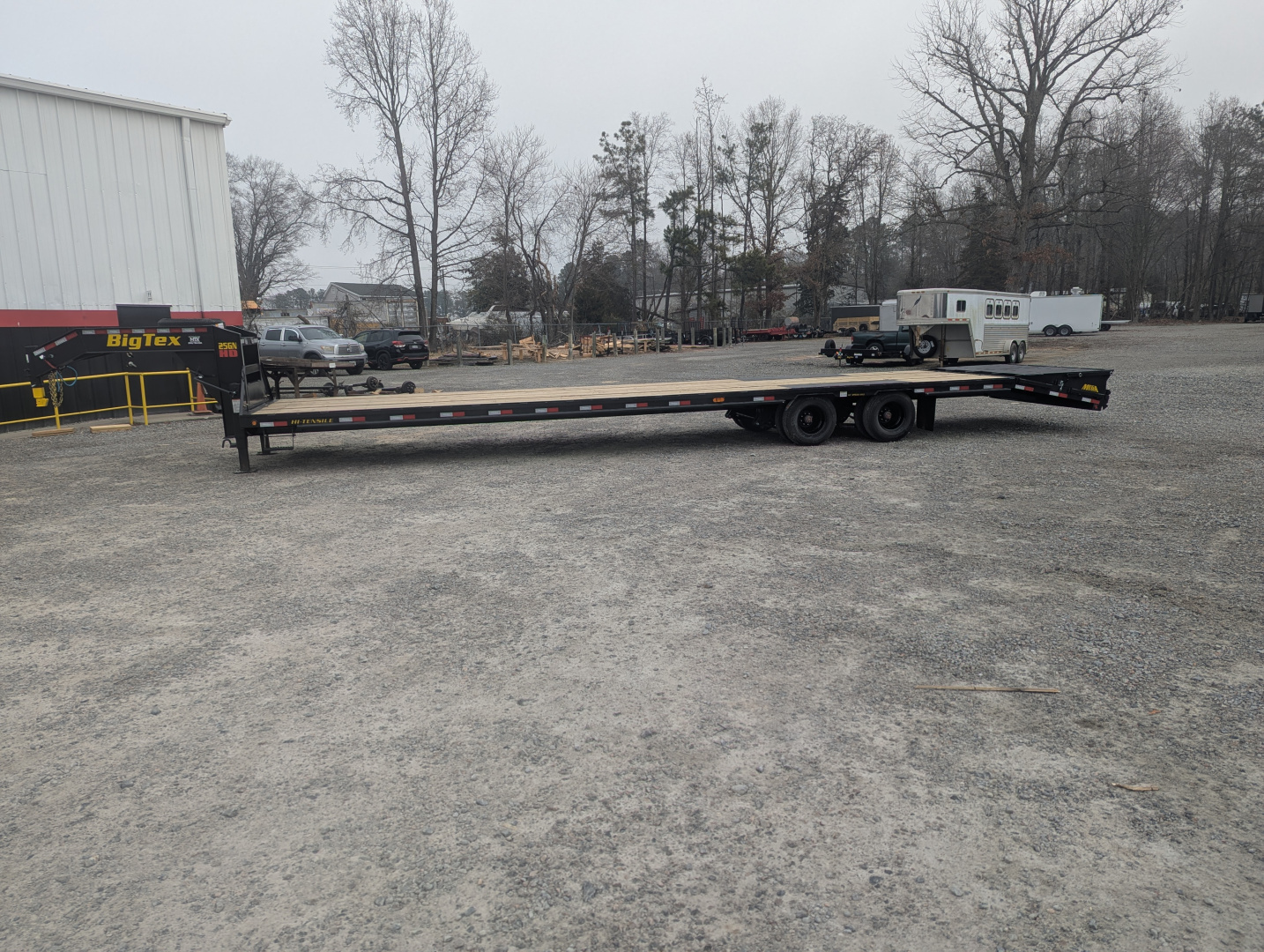 New 2026 Big Tex Trailers 35+5 25GN Heavy Duty Tandem Dual Wheel Gooseneck w/ Mega Ramps 25900 GVWR Flatbed Trailer