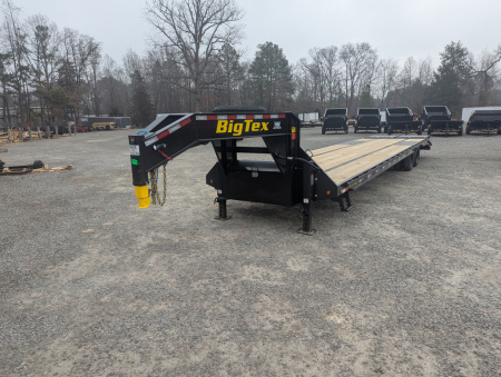 New 2026 Big Tex Trailers 35+5 25GN Heavy Duty Tandem Dual Wheel Gooseneck w/ Mega Ramps 25900 GVWR Flatbed Trailer