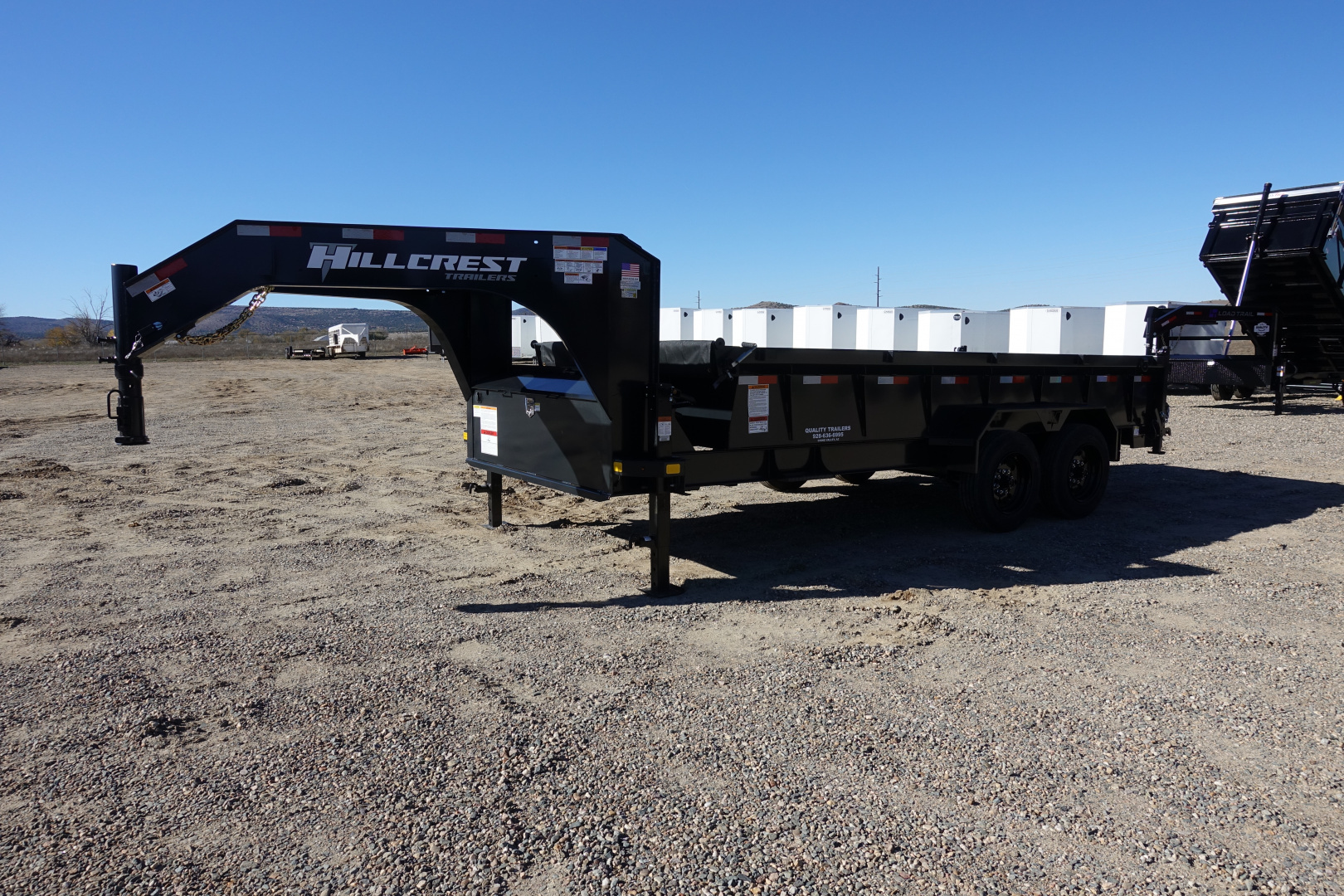 New 2026 Hillcrest Trailers 7'x16'x2' 17,500k GVWR Gooseneck Dump Trailer