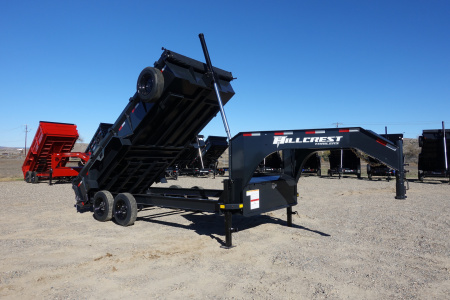 New 2026 Hillcrest Trailers 7'x16'x2' 17,500k GVWR Gooseneck Dump Trailer