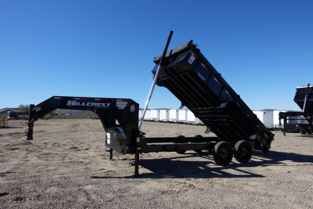 New 2026 Hillcrest Trailers 7'x16'x2' 17,500k GVWR Gooseneck Dump Trailer