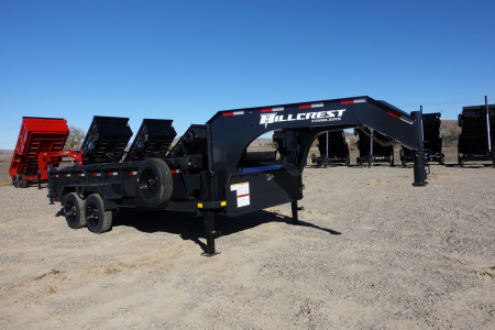 New 2026 Hillcrest Trailers 7'x16'x2' 17,500k GVWR Gooseneck Dump Trailer