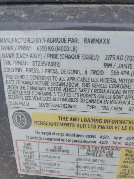 New 2026 RawMaxx G7X22BP14K Tilt Trailer