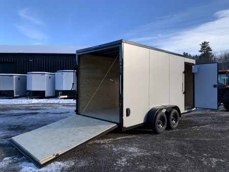 New 2026 Spartan 7X16 +2ft V-nose/ 7' interior height / Polycore Exterior / 16" OC Construction - 7000GVW