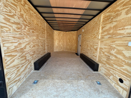 New 2026 SPARTAN 8.5X16 + 2ft V nose/ 7' Int Height/ 16" OC Construction / BLACKOUT/ Ext Tongue/ Polycore - 7000GVW