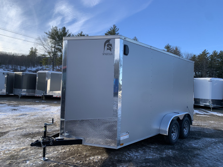 New 2026 Spartan 7X14 +2ft V-nose/7' interior height /Polycore Exterior / Barn Door - 7000GVW