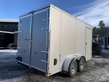 New 2026 Spartan 7X14 +2ft V-nose/7' interior height /Polycore Exterior / Barn Door - 7000GVW