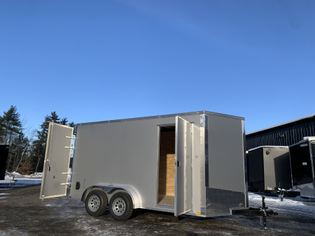 New 2026 Spartan 7X14 +2ft V-nose/7' interior height /Polycore Exterior / Barn Door - 7000GVW