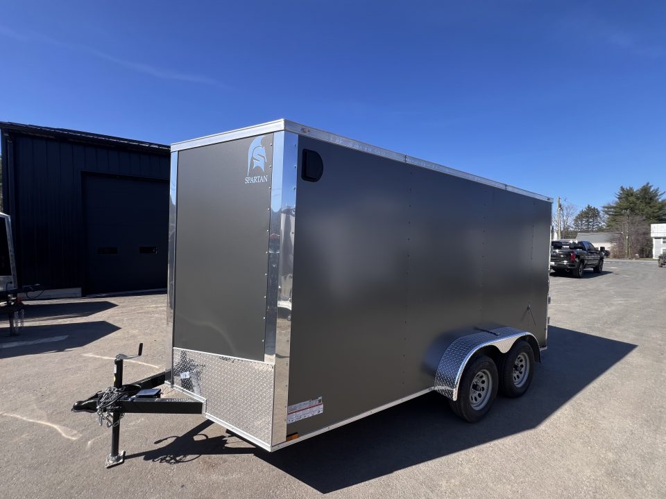 New 2026 Spartan 7X14 +2ft V-nose/7' interior height /Polycore Exterior / Barn Door - 7000GVW