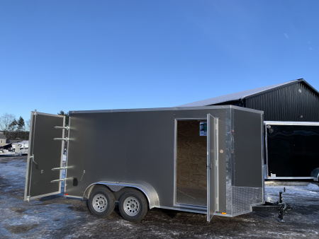 New 2026 Spartan 7X14 +2ft V-nose/7' interior height /Polycore Exterior / Barn Door - 7000GVW