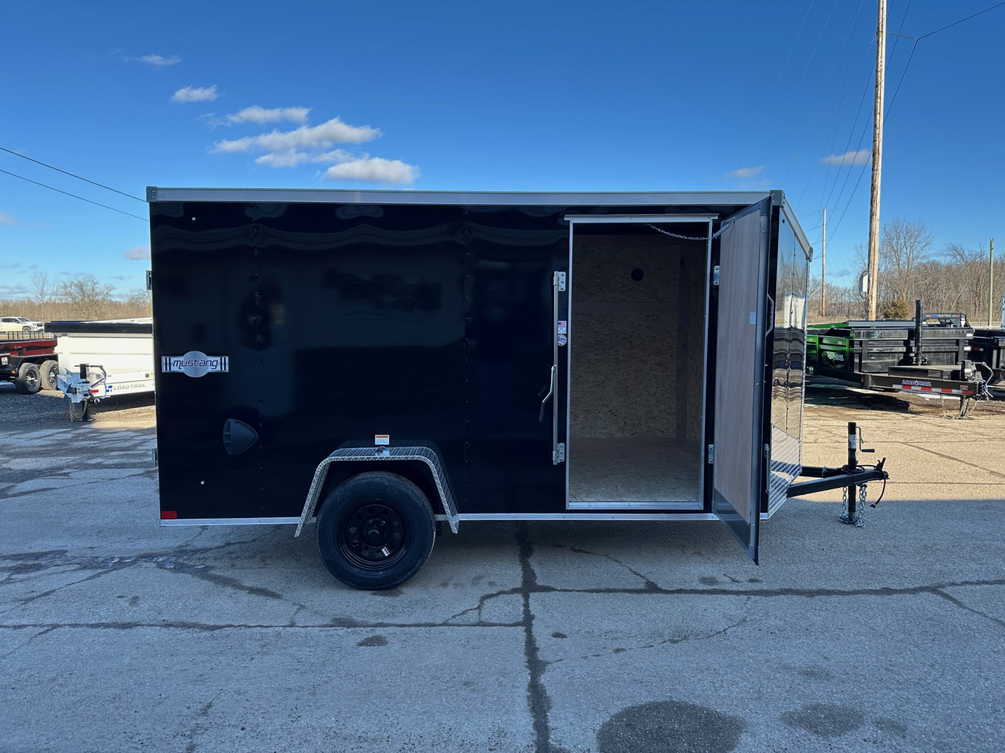 New 2026 Stealth Trailers Mustang 6x12 V-Nose w/Ramp Door Cargo / Enclosed Trailer