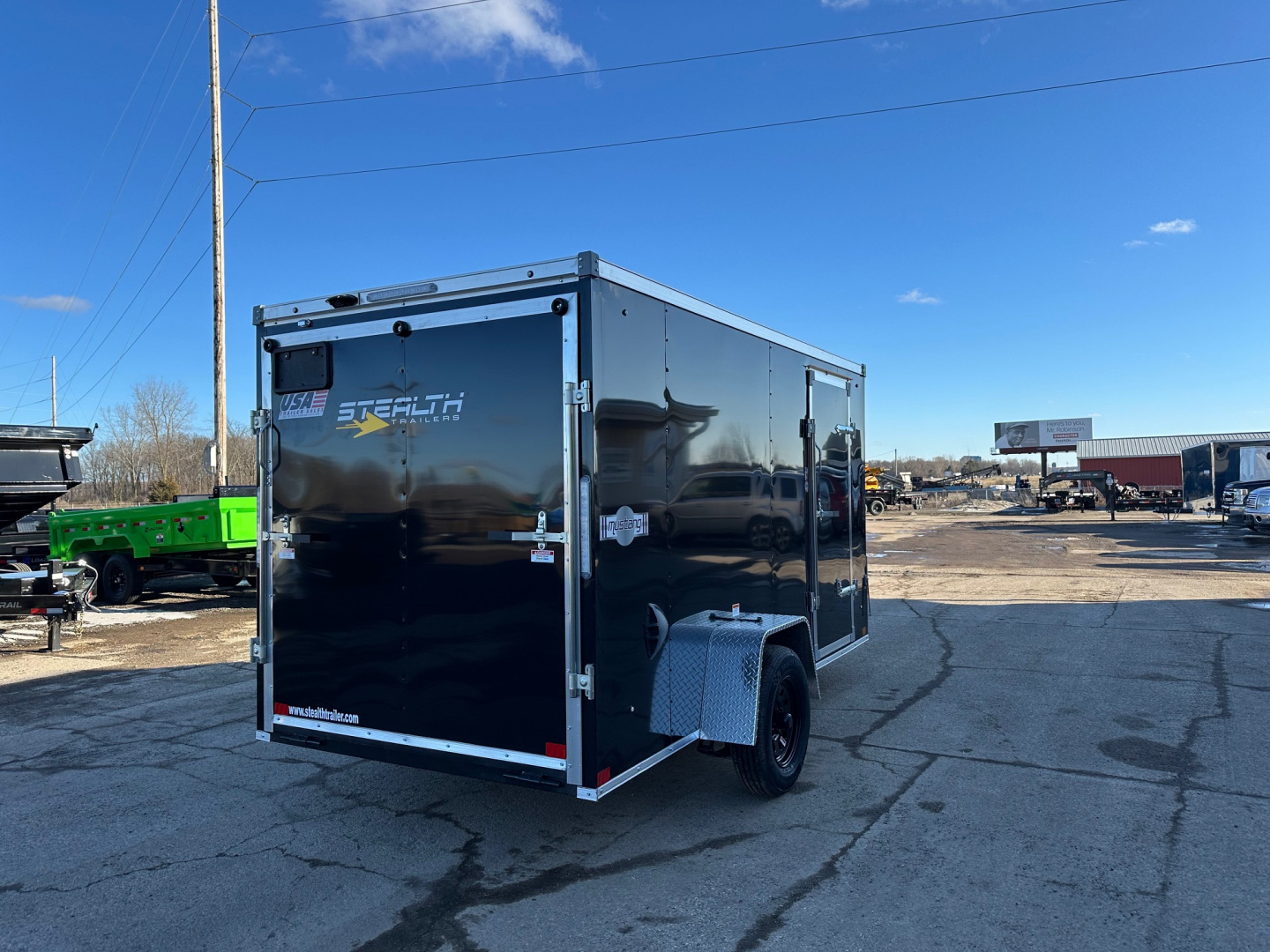 New 2026 Stealth Trailers Mustang 6x12 V-Nose w/Ramp Door Cargo / Enclosed Trailer