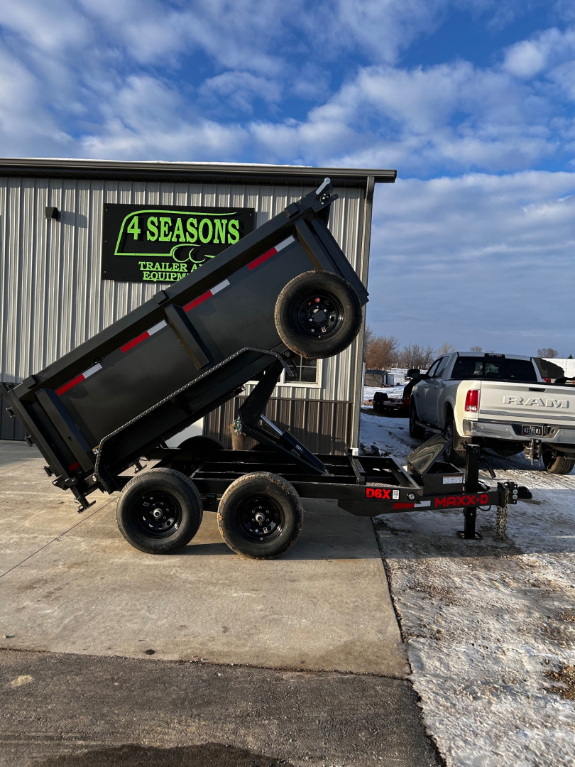 New 2026 MAXXD D6X 60x10 9.9k gvwr 3' SIDES, TARP, SPARE, WIRELESS Dump Trailer