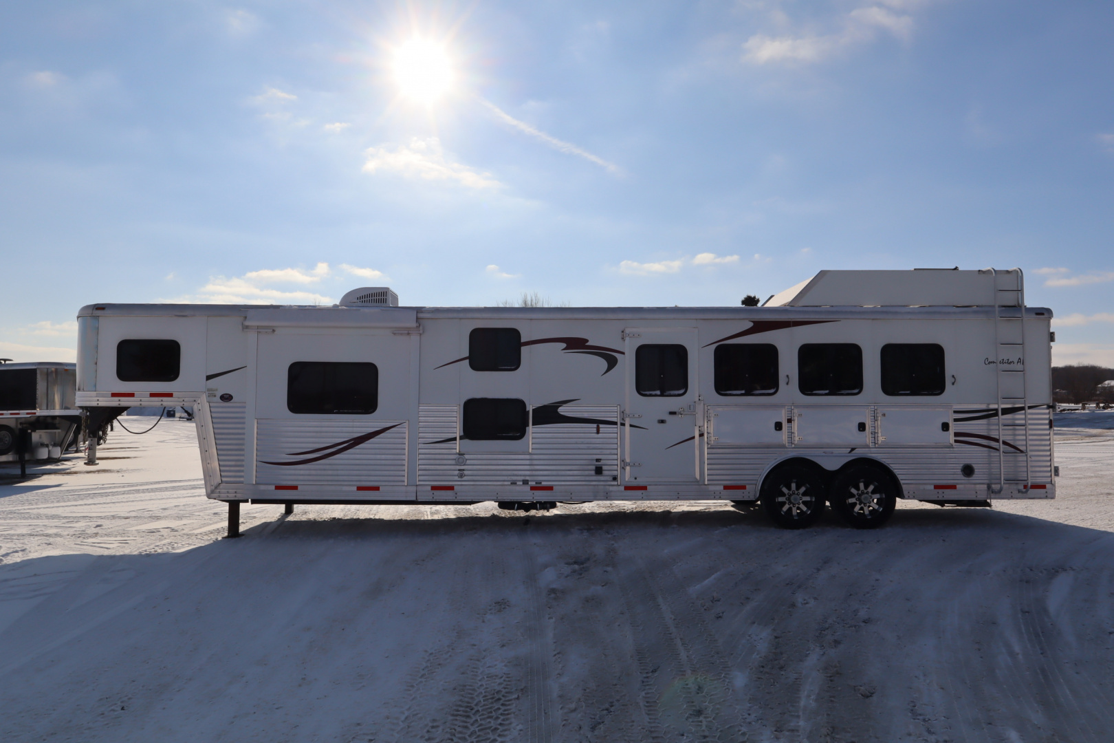 Used 2012 Bison Trailers 4 Place LQ Bunkbed Horse Trailer