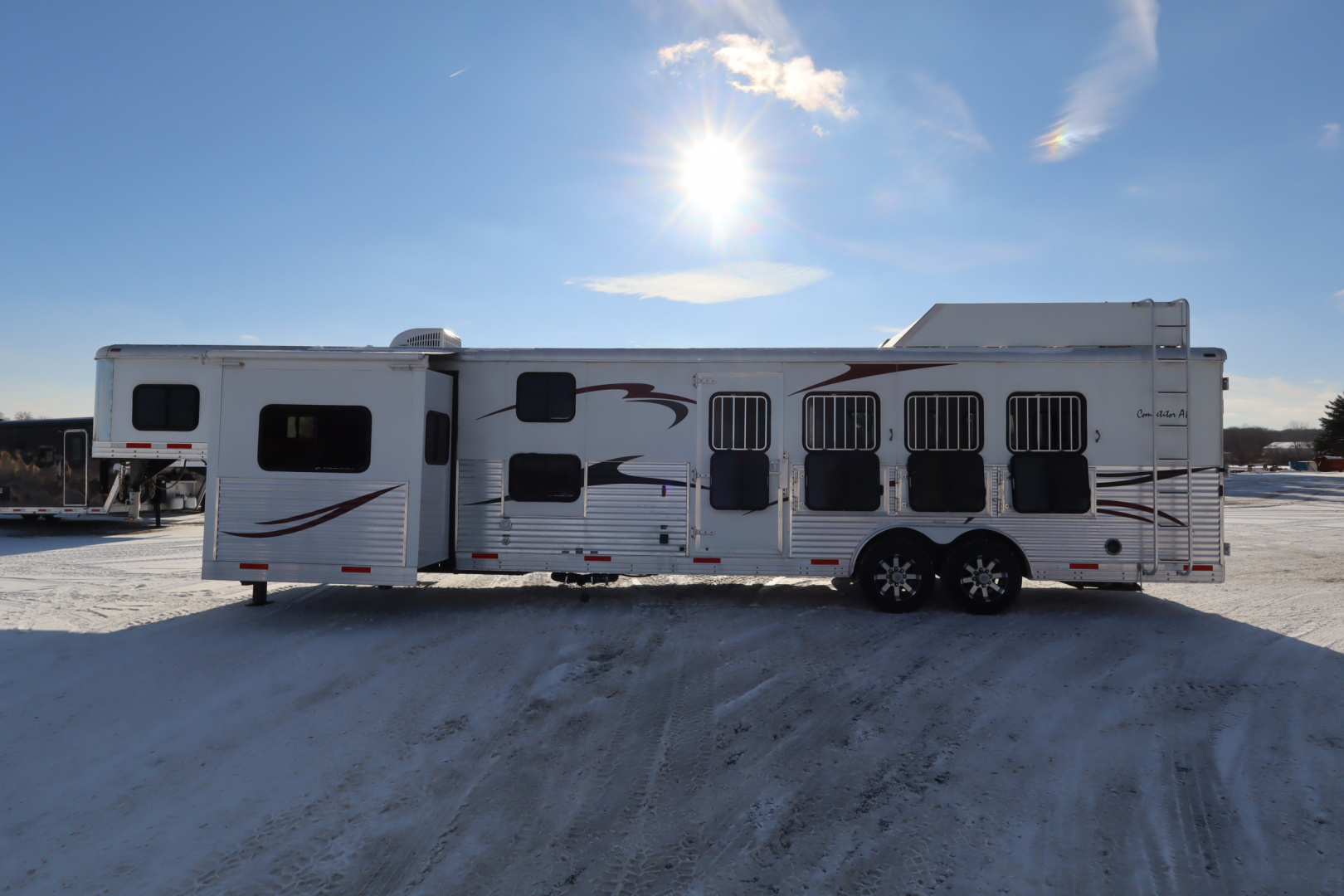 Used 2012 Bison Trailers 4 Place LQ Bunkbed Horse Trailer