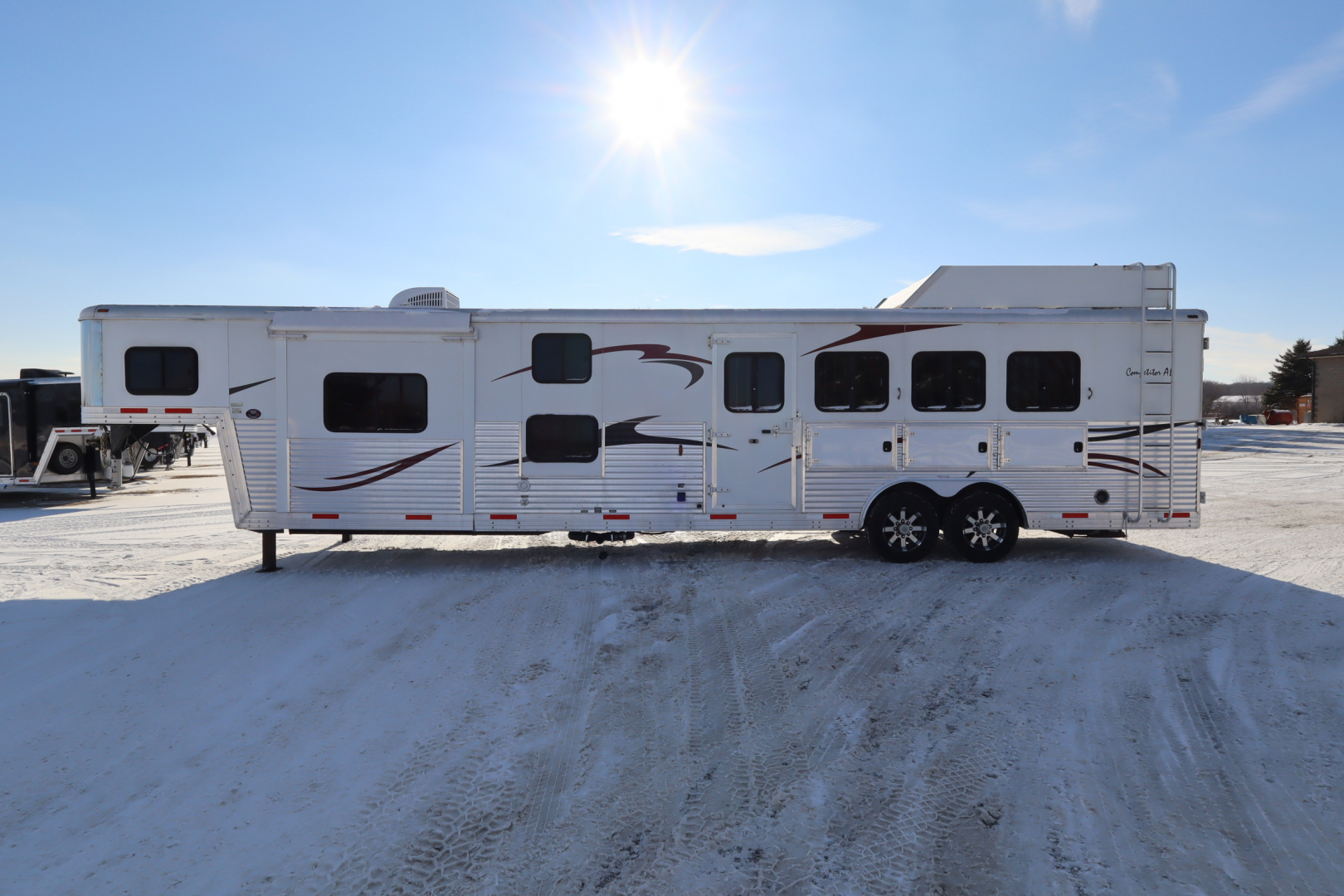 Used 2012 Bison Trailers 4 Place LQ Bunkbed Horse Trailer for sale in