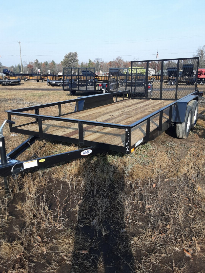 New 2026 AMO 6.4x16 1BRK 7K Utility Trailer