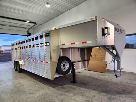 New 2026 Duralite 25' Gooseneck Stock Trailer 14K