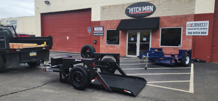 New 4' 4  x 8' 6 Air Tow S8-35 Equipment Trailer 5.1k **BLACK