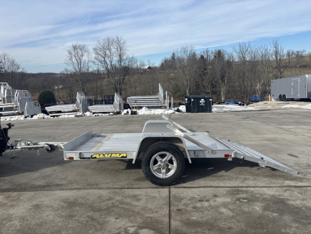 Used 2024 Used Aluma Trailers 638BT Aluminum Utility Trailer w/ Bi Fold Ramp - 2000# GVWR