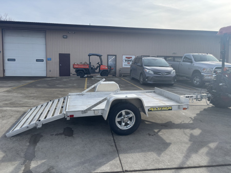 Used 2024 Used Aluma Trailers 638BT Aluminum Utility Trailer w/ Bi Fold Ramp - 2000# GVWR