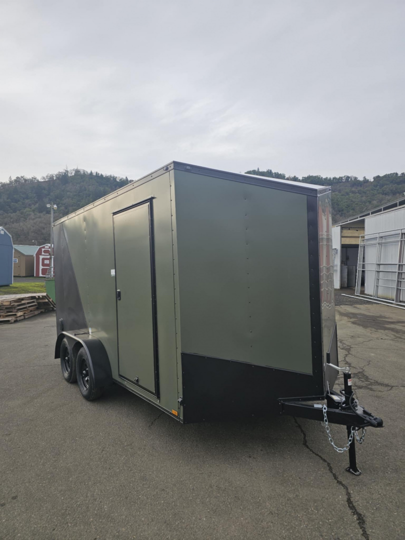 New ENCLOSED CARGO 2026 CONTINENTAL VHW714TA2 7x14 7000 GVWR BLACK PACKAGE LOADED TRAILER RAMP