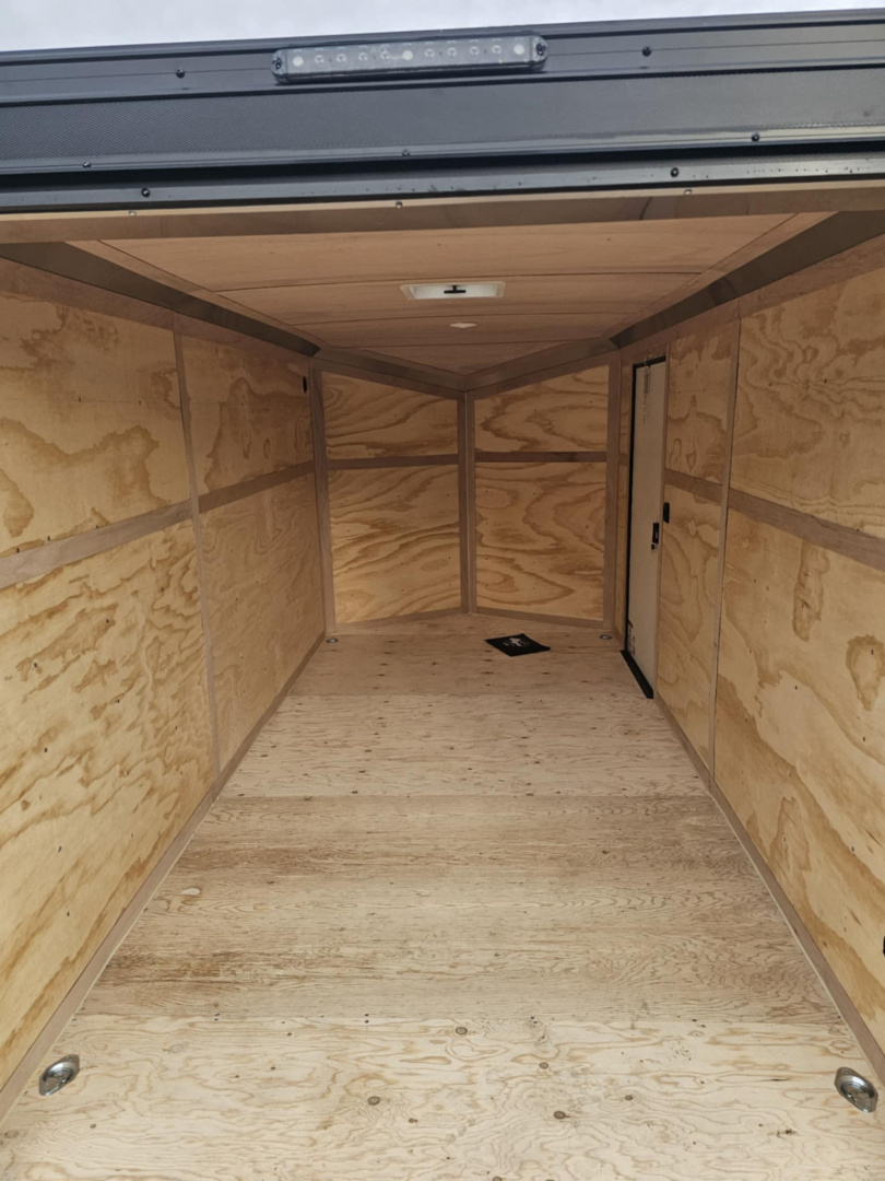 New ENCLOSED CARGO 2026 CONTINENTAL VHW714TA2 7x14 7000 GVWR BLACK PACKAGE LOADED TRAILER RAMP