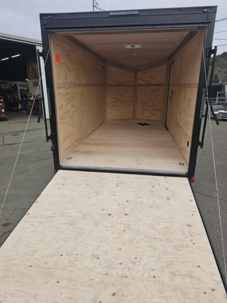 New ENCLOSED CARGO 2026 CONTINENTAL VHW714TA2 7x14 7000 GVWR BLACK PACKAGE LOADED TRAILER RAMP