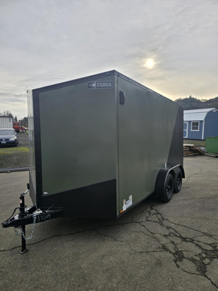 New ENCLOSED CARGO 2026 CONTINENTAL VHW714TA2 7x14 7000 GVWR BLACK PACKAGE LOADED TRAILER RAMP