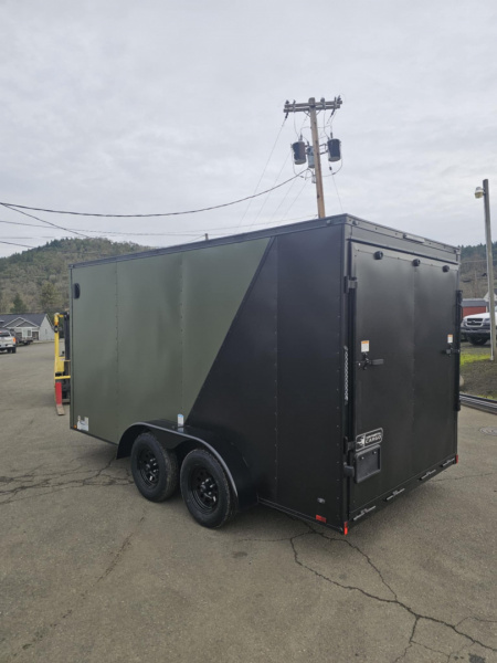 New ENCLOSED CARGO 2026 CONTINENTAL VHW714TA2 7x14 7000 GVWR BLACK PACKAGE LOADED TRAILER RAMP