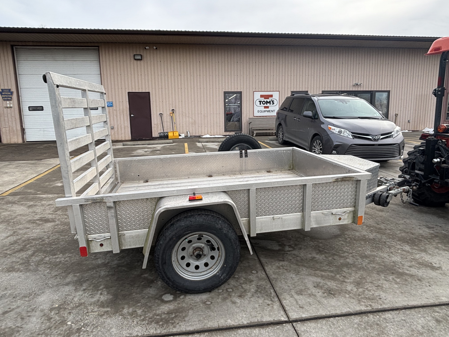 Used 2019 Alumatech Trailers 5x8 Aluminum Utility Trailer W/ Tool Box - Ramp - 2990# GVWR