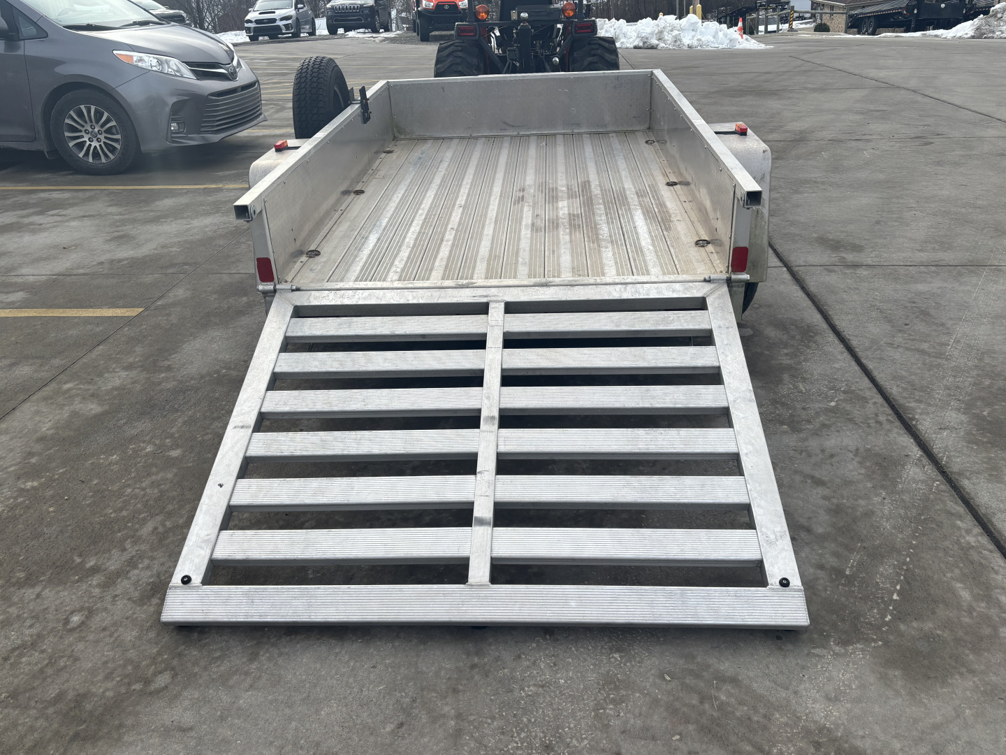 Used 2019 Alumatech Trailers 5x8 Aluminum Utility Trailer W/ Tool Box - Ramp - 2990# GVWR
