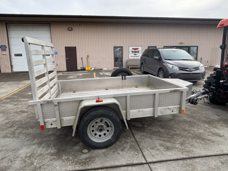 Used 2019 Alumatech Trailers 5x8 Aluminum Utility Trailer W/ Tool Box - Ramp - 2990# GVWR
