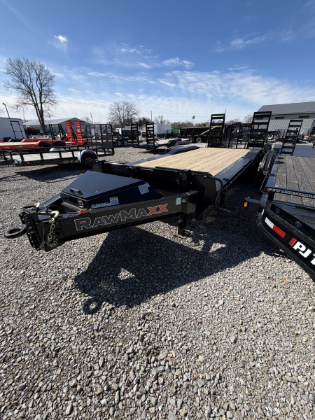 New 2026 RAWMAXX DECKOVER LDX22BP16K 102X22 TA DOVETAIL W/ STAND UP RAMPS (GVW:16000) JET BLACK