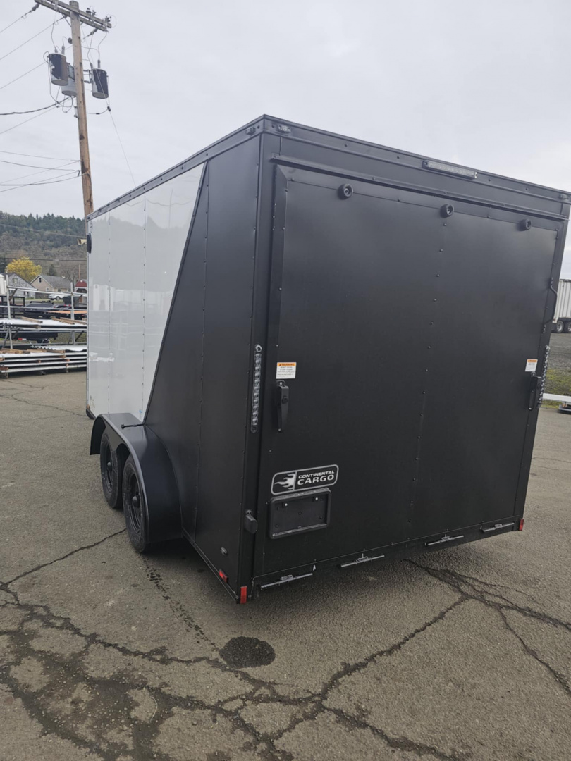 New ENCLOSED CARGO 2026 CONTINENTAL VHW714TA2 7x14 7000 GVWR BLACK PACKAGE LOADED TRAILER RAMP