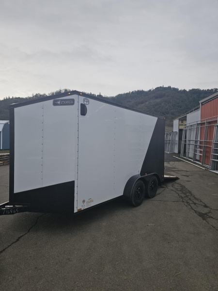 New ENCLOSED CARGO 2026 CONTINENTAL VHW714TA2 7x14 7000 GVWR BLACK PACKAGE LOADED TRAILER RAMP